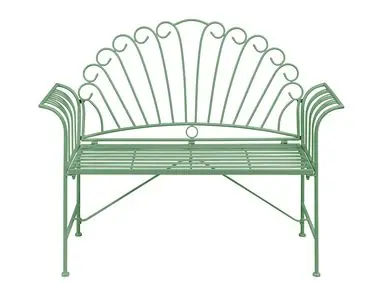 Banco de jardín CAVINIA 125 cm Metal Verde - Jardín y balcón