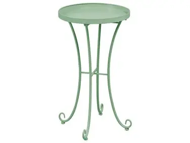 Mesa auxiliar de jardín CAVINIA 40 cm 40 cm Metal Verde - Jardín y balcón