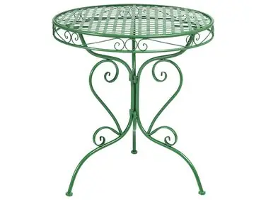 Bistro Table ALBINIA 70 cm 70 cm Metal Green - Garden & Balcony