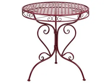 Bistro Table ALBINIA 70 cm 70 cm Metal Burgundy - Garden & Balcony