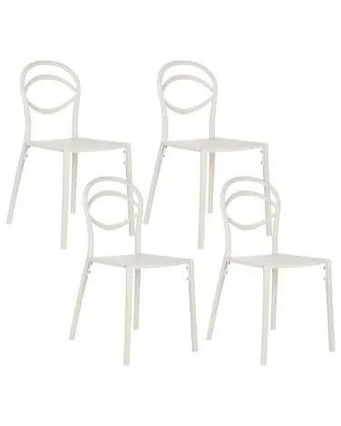 Conjunto de 4 sillas de jardín COVOLO Blanco crema - Jardín y balcón