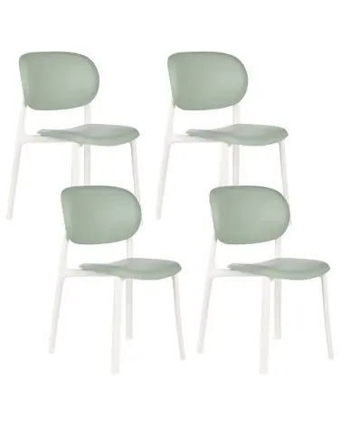 Set of 4 Garden Chairs MUSANO Green - Garden & Balcony