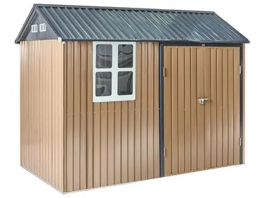 Cobertizo de jardín NOCCIANO 313 cm 220 cm Marrón - Jardín y balcón