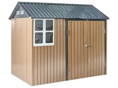 Cobertizo de jardín NOCCIANO 248 cm 161 cm Marrón - Jardín y balcón