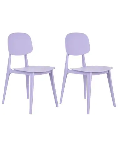 Conjunto de 2 sillas de jardín KATTAVIA Violeta - Jardín y balcón