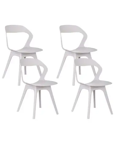 Set of 4 Garden Chairs LACHANIA Taupe - Garden & Balcony