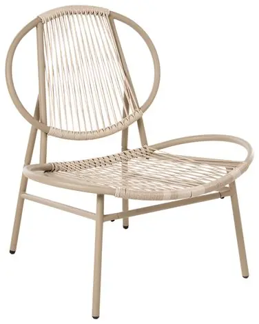 Silla de jardín OVARO Ratán sintético Beige - Jardín y balcón