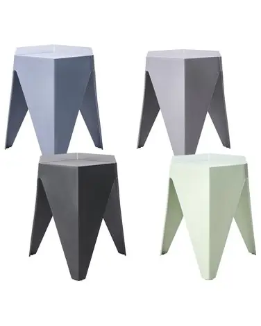 Set of 4 Garden Stools KARAVOS Multicolour - Garden & Balcony