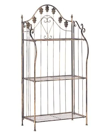 Estantería VISANO Metal 123 cm 59 cm Negro - Jardín y balcón