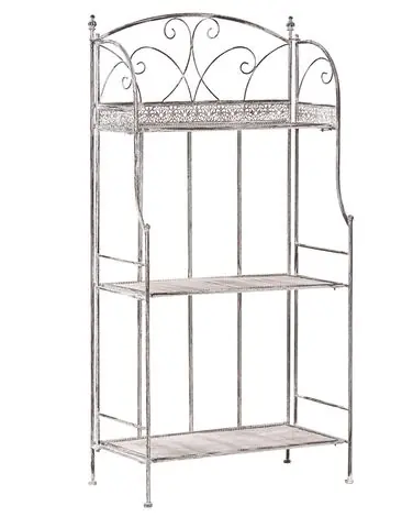 Shelving Unit VILLADOSE Metal 117 cm 60 cm Grey - Garden & Balcony