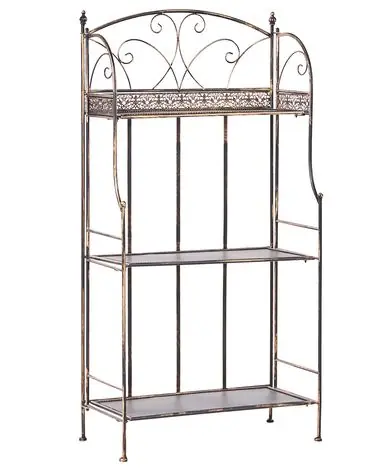 Shelving Unit VILLADOSE Metal 117 cm 60 cm Black - Garden & Balcony