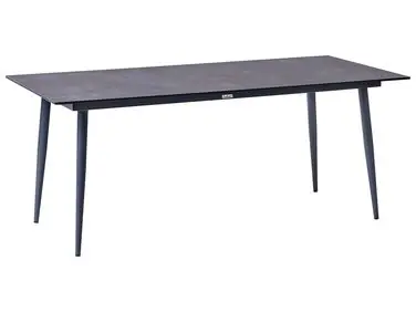 Mesa de jardín TOLENTINO 180 cm 90 cm Efecto piedra Gris - Jardín y balcón
