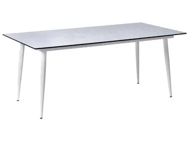 Mesa de jardín TOLENTINO 180 cm 90 cm Efecto piedra Gris claro - Jardín y balcón