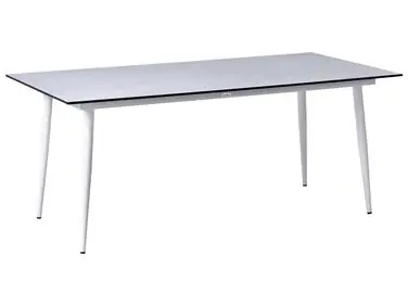 Mesa de jardín TOLENTINO 180 cm 90 cm Efecto piedra Efecto travertino - Jardín y balcón