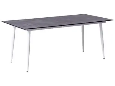 Mesa de jardín TOLENTINO 180 cm 90 cm Efecto piedra Gris - Jardín y balcón