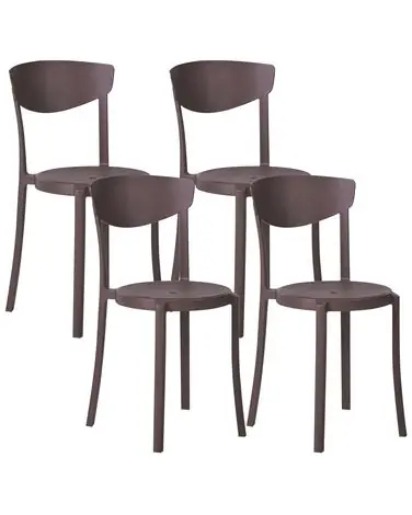 Conjunto de 4 sillas de jardín VIESTE Marrón - Comedor