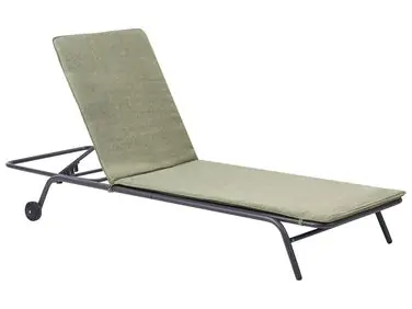 Sun Lounger VOLTERRA Reclining Metal Green - Garden & Balcony