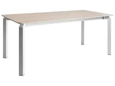 Mesa de jardín FELETTO 180 cm 90 cm Piedra Efecto travertino - Jardín y balcón