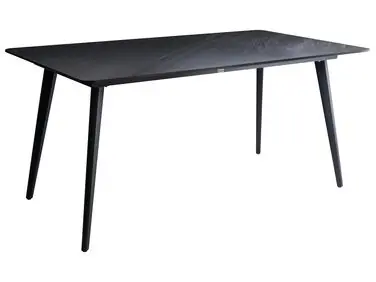 Mesa de jardín RODALLO 160 cm 90 cm Piedra Mármol negro - Jardín y balcón
