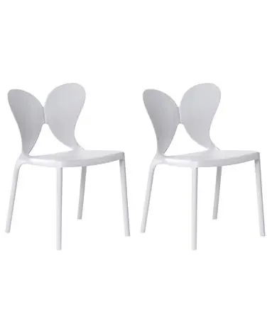 Conjunto de 2 sillas de jardín LARISSA Gris claro - Jardín y balcón