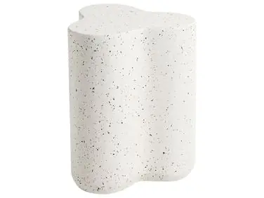 Side Table TELLARO 32 cm 37 cm Terrazzo Effect White Terrazzo - Garden & Balcony