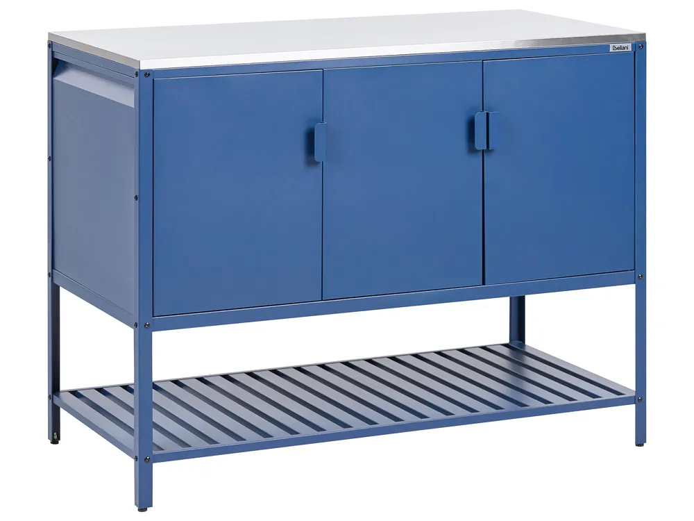 Armario de cocina exterior MAENZA Azul Metal - Jardín y balcón