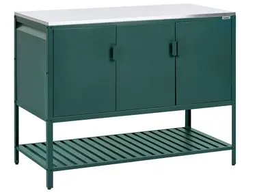 Armario de cocina exterior MAENZA Verde Metal - Jardín y balcón