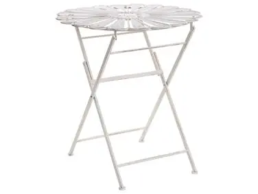 Bistro Table PAVIA 71 cm 71 cm Metal Off-White