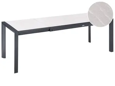 Extending Garden Dining Table BINASCO 160/220 cm 90 cm Beige - Garden & Balcony