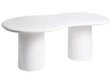 Mesa de jardín SIRMIONE 200 cm 110 cm Efecto terrazo Terrazo blanco - Jardín y balcón