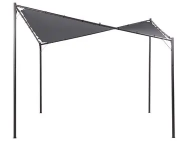 Cenador AVENTINE Metal 300 cm 300 cm Gris oscuro - Jardín y balcón