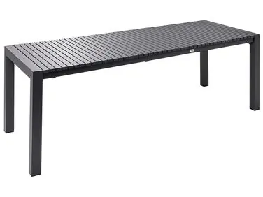 Extending Garden Dining Table ARDESIO 160/220 cm 90 cm Metal Dark Grey - Garden & Balcony