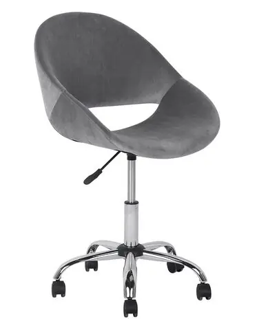Desk Chair SELMA Velvet Grey - Home Office