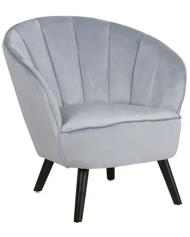 Armchair DALA Velvet Light Grey - Living Room