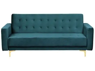 Sofa Bed 3 Seater ABERDEEN Velvet Teal - Living Room