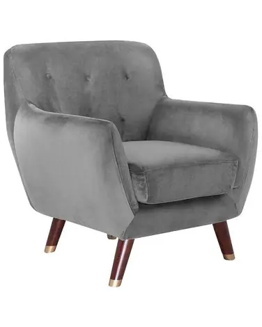 Armchair BODO Velvet Grey - Living Room