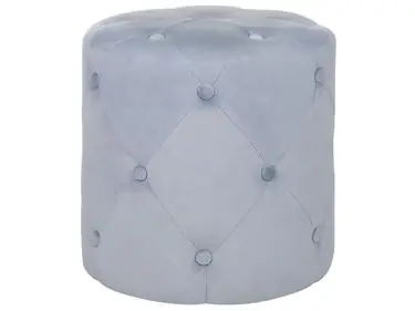 Puf COROLLA Terciopelo Gris claro - Sala de estar