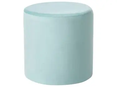 Puf LOVETT Terciopelo Verde menta - Sala de estar