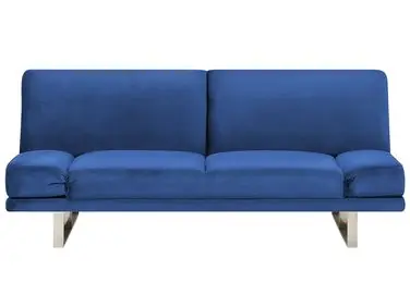 Sofá cama 2 plazas YORK Terciopelo Azul marino - Sala de estar