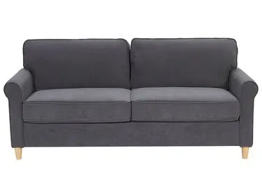 Sofá 3 plazas RONNEBY Terciopelo Gris oscuro - Sala de estar