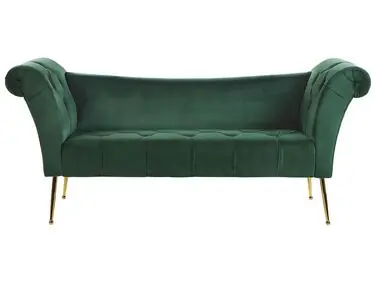 Chaise Longue NANTILLY Velvet Dark Green - Living Room
