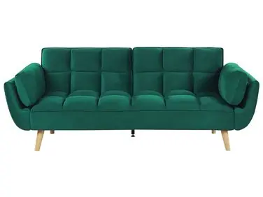 Sofa Bed 3 Seater ASBY Velvet Green - Living Room
