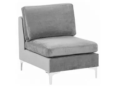 1-Seat Section EVJA Grey Velvet