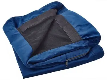 Armchair Cover BERNES Velvet Navy Blue - Living Room