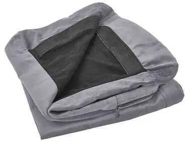 2 Seater Sofa Cover BERNES Velvet Grey - Living Room
