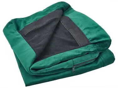 2 Seater Sofa Cover BERNES Velvet Green - Living Room