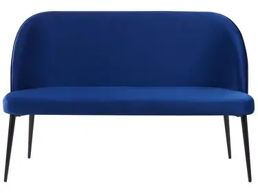 Banco de comedor 2 plazas OSBY Terciopelo Azul marino - Sala de estar