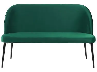 Banco de comedor 2 plazas OSBY Terciopelo Verde oscuro - Sala de estar