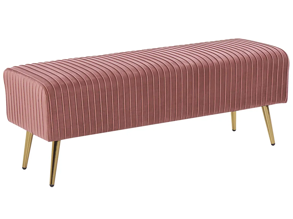 Upholstered Bench PATERSON Velvet Pink - Bedroom