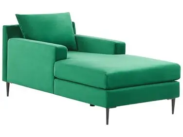 Chaise Longue GUERET Velvet Green - Living Room